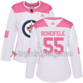 Winnipeg Jets tröja Mark Scheifele 55 Vit 2017-2018 Adidas Rosa Fashion Authentic - Dame NHL Tröjor